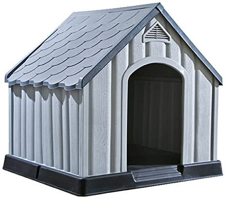 vidaXL Hundehütte Grau 92x87x91cm Kunststoff Hundehaus Hundehöhle Haustier