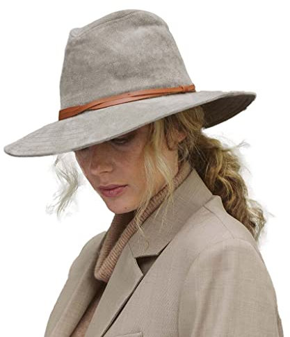 House of Ord Cape Town Riley Winter Fedora Damen Sonnenhut UV Schutz UPF50+ Herbst Hut Damen - In 3 Farben in Größen M/58cm & L/61cm - Größe: L/XL: 61 cm Farbe: Grün