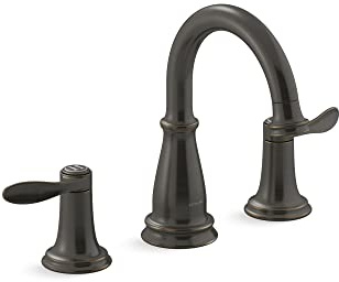 KOHLER 27380-4-2BZ Bellera Widespread Bathroom Faucet with Pop-Up Drain Assembly, 3-Hole 2-Handle Bathroom Sink Faucet, 1.2 gpm, Oil-Rubbed Bronze
