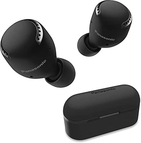 Panasonic RZ-S500WE-K True Wireless Earbuds with Dual Hybrid Noise Cancelling, Alexa Built - In and IPX4 Water Resistance - Black (Renewed)