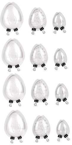 PRETYZOOM 12 Stk Ostereierform küchenhelfee ostern Eiermacher für Ostereier riesiges Ei Trüffel Süßigkeiten Schimmel transparente Plätzchenform Fudge Zubehör Fondantform 3d Plastik