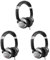 Numark HF125 - Ultra-Portable Professional DJ Headphones with 6 ft Cable, 40 mm Drivers for Extended Response & Closed Back Design for Superior Isolation, Black (Pack of 3)