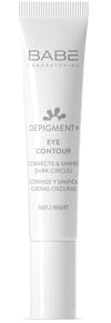 LABORATORIOS BABÉ - Eye Contour Depigment+ 15ml|Contorno de ojos despigmentante |Corrige hiperpigmentación y ojeras oscuras|Todo tipo de piel |Hidratante con Ácido Hialurónico | Descongestiona Ojeras