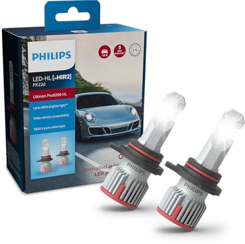 Philips Ultinon Pro9200 LED ampoule de phare automobile (HIR2), +400%, 5.800K, set de 2