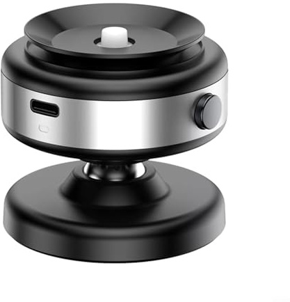 Alanmoship Electric Vacuum Magnetic Car Phone Holder 360° Rotation Mount Stand Suction Cup Dashboard Windshield Compatible Common Smartphones(Silver)