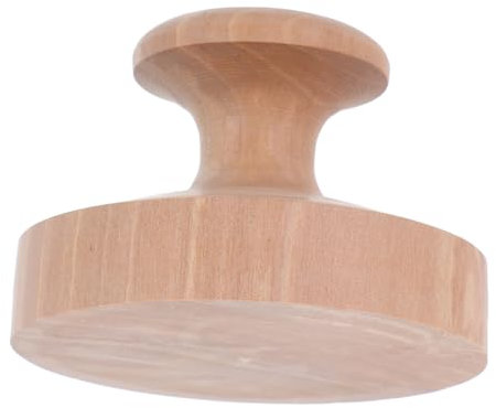 SHOWERORO Wooden Cake Press for Homemade Burgers Tortillas and Cakes Wood Material Mold Design for Baking and Cooking