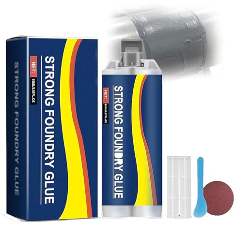 Metal Foundry Glue Set, Strong Foundry Glue for Metals, Weld Metal Repair Paste, Versatile High Temp & Waterproof Metal Repair Glue, Premium Liquid Welding Filler for Steel, Metals, Cast Iron