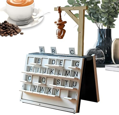 Jeu De Devinettes Mystère Du Pendu Magnétique, Jeu Du Pendu Magnétique Sous Forme De Livre Imprimé En 3D, Jeus Éducatif Interactif Pour Adultes, Idéal À La Maison, En Voyage, En Vacances Et Entre Amis