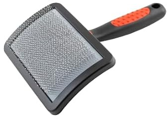 Paw Brothers Soft Pin Curved Slicker Brush for Dogs, Professional Grade, Coated Tips, Maximum Coverage, Gentle on Skin, Medium