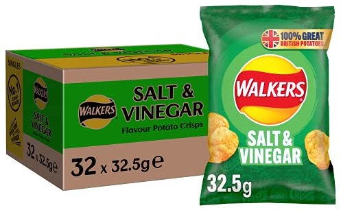 Walkers Salt & Vinegar Crisps 32.5g (Case of 32)