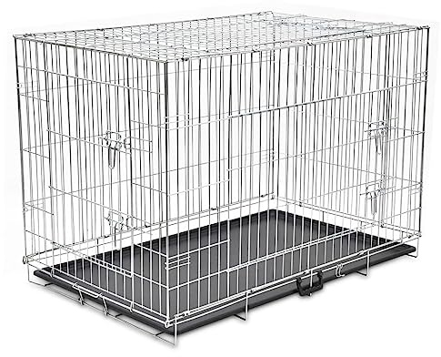 vidaXL Faltbare Hundebox Metall XXL