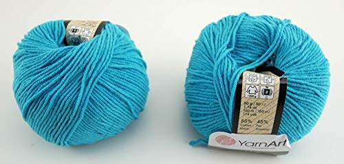 YarnArt Jeans Garn Baumwollgarn Amigurumi Babygarn Wolle 50g Yarn Art 160m/50g (55)