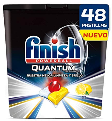 Finish Powerball Quantum Ultimate, pastillas para el lavavajillas, limón - 48 unidades