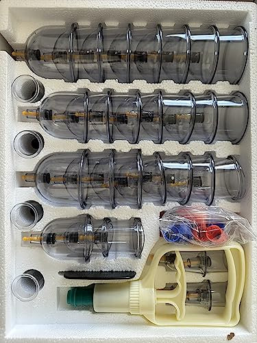 Set di 32 coppettazione, set di coppettazione di acupoint cinese professionale per il rilievo di dolori muscolari, nervosi e articolari