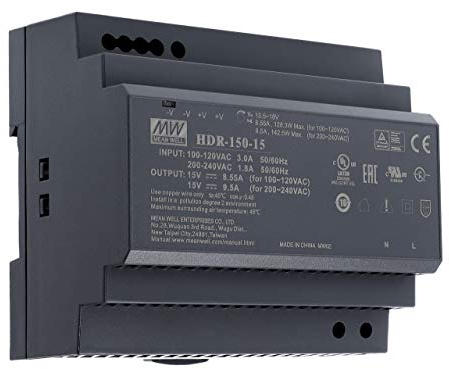 15 VDC | 9,5 A | 142,5Watt | Mean Well HDR-150-15 Hutschienen-Netzteil DIN-Rail