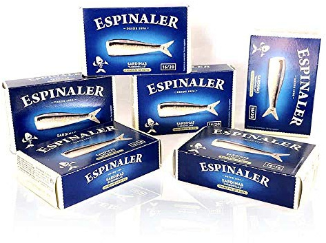 Espinaler Pack de 6 Conservas de Sardinilla 16-20 en Aceite de Oliva RR-125 x6 Latas