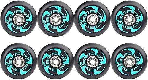SSCYHT 72mm/76mm/80MM 90A Inline Skate Rollen, 8er Pack Ersatz Roller Skating Rollen für Mädchen & Jungen Rollen mit Kugellager ABEC 9,80mm