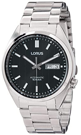 Seiko Män analog automatisk klocka med metallarmband RL491AX9, silver