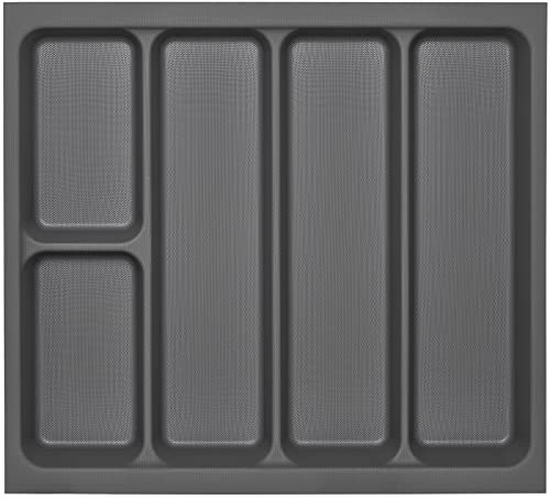 Orga-Box I Bandeja multiusos 519 x 50 x 473 mm gris orión con revestimiento antifricción Cubertero para Tandembox Antaro/Intivo y ModernBox en armario de 60 cm