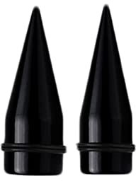 Skcess Dehnstäbe Tunnel Set, Tunnel Acryl mit 2PCS 22MM 7/8 Inch Schwarz Kegelform Body Piercing Schmuck Geschenk Kit