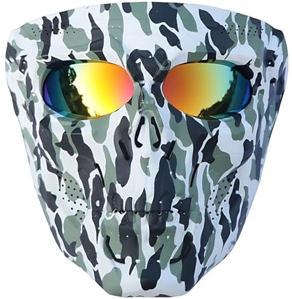 Wokyo Motorcycle Helmet Riding Goggles Glasses Anti Fog Detachable Face Mask with Atv Goggles Dirt Bike Motocross Eyewear