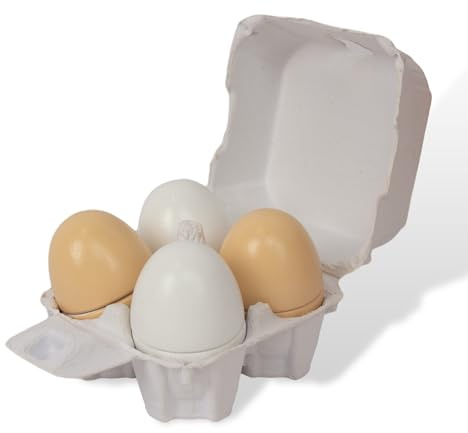 Hölzerne Eier, 4PCS Ostereier schneiden Spielzeug aus Holz Spielen Lebensmittel vorgeben Spielen Lebensmittel-Sets für Kinder frühe Entwicklung, Weihnachten Geburtstag Geschenke