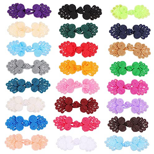 TOPPERFUN 25stücke Teiliges Chinesische Stil Knöpfe Retro Design Feine Handarbeit Cheongsam Kleidungszubehör Dekorative Verschlüsse Für Jacken Pullover Schals Vielseitig Und Farblich Gemisch