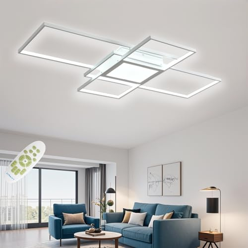 SXLXQM Deckenlampe Wohnzimmer LED Modern Deckenleuchte Wohnzimmerlampe 82W Geometrisch Wandlampe Multifunktional Deckenbeleuchtung für Schlafzimmer Wohnzimmer Büro