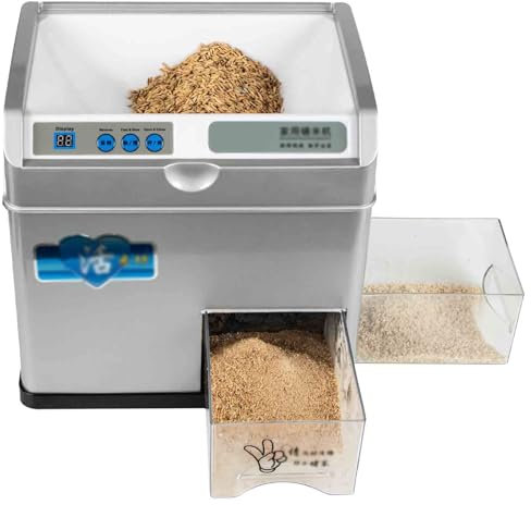 Household Rice Milling Machine Rice Husking Machine Peeling Rice Dehuller, High Speed Electric Rice Milling Machine Mill Grinder Automatic Rice Dehuller 500g/min