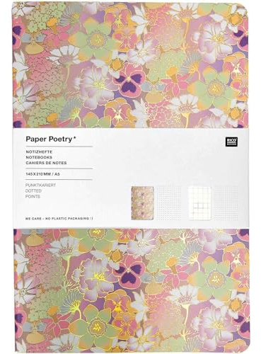 Rico Design Cuadernos Cuadrícula/Pensamientos A5-2uds