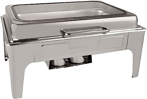 DLAZUM Server per Buffet scaldavivande - Piastre elettriche per Buffet in Acciaio Inossidabile, scalda-Buffet da Tavolo, Server coperti, scaldavivande per Buffet per Feste, Set per Buffet per fondu