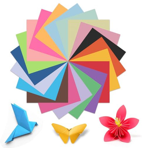 moinkerin 300 Blatt Origami Papier 15X15cm Bastelpapier 70 g/m² Doppelseitig für DIY,Kunsthandwerk Projekte
