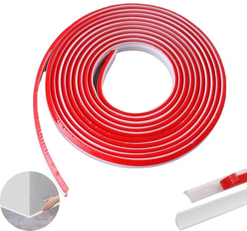 Scettar Molduras de estuco para techo de 6 m, color blanco, para molduras de techo, 12 x 9 mm, autoadhesivas, resistentes al agua, zócalos autoadhesivos para bordes, revestimientos de suelos/techos