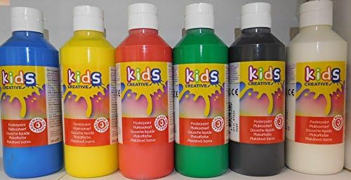 Générique 6 Bouteille Bouteilles Gouache Liquide 250ml - Peinture Loisir créatif - 409