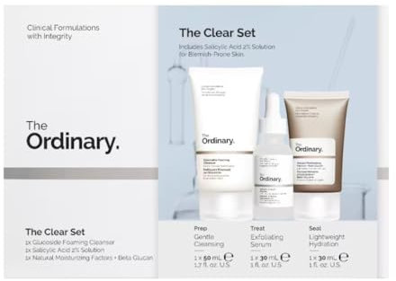 The Ordinary The Clear Set - Glucoside Foaming Cleanser + Salicylic Acid 2% Solution & Natural Moisturizing Factors + Beta Glucan
