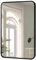 moderntop Miroir de salle de bain rectangulaire avec cadre noir, il mesure 70 cm de long et 50 cm de large, et peut être accroché horizontalement et verticalement.