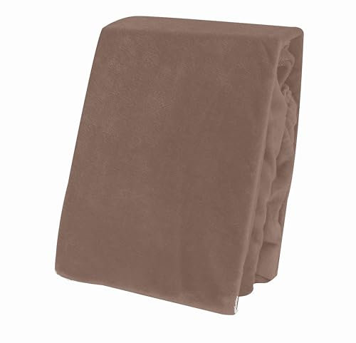 one-home Winter Spannbettlaken Bettlaken Teddy Plüsch Warm Weich Nicki Fleece Kuschelig Flauschig Cashmere Touch Einfarbig, Größe:180 x 220 cm - 200x220 cm, Farbe:Taupe
