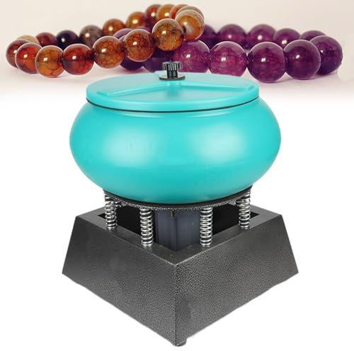 GESAIDES Buratto Vibrante Elettrico, Macchina per lucidatura Gioielli, Kit Buratto Professionale per Rocce, Ciotola Vibrante per Buratto Elettrico per Rocce,12L