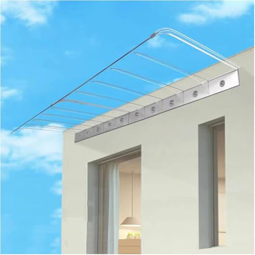 Outdoor Front Door Canopy, Window Awning for Door Entrance, Invisible Door Awning Polycarbonate Cover Patio UV Rainwater Snow Protection Door Awnings Exterior for Porch Patio Deck