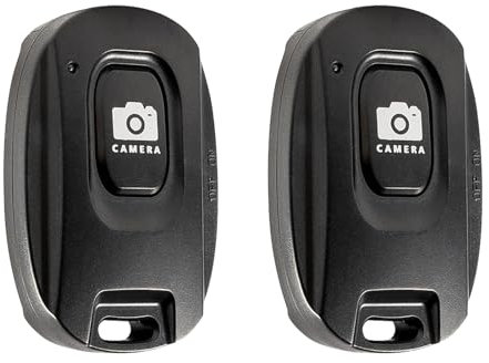 2 Pack Wireless Camera Remote Shutter Bluetooth Remote Control for iPhone Android Smartphones, Universal Selfie Stick Shutter Release Hands Free Wireless for Easy Photography