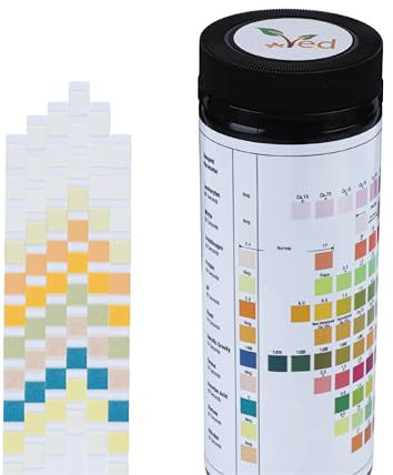 Strisce reattive per l'analisi delle urine degli animali domestici VED 100 x 11 in 1, per la salute di cani e gatti, strisce reagenti per l'analisi delle urine: peso specifico, leucociti, pH.