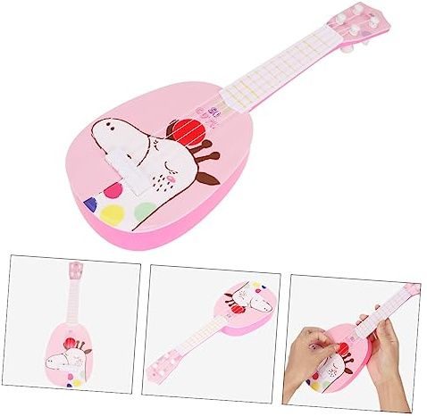 HOMOBABE Guitarra De Juguete De Cuerdas Material Duradero Guitarra Simulada Diseño De Instrumento Musical para Estimular La Imaginación