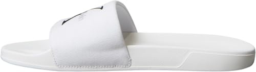 Calvin Klein Chanclas Hombre Slide con canvas, Blanco (Triple Bright White), 43