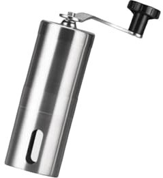 Molinillo de café manual de acero inoxidable portátil con manivela de espresso con grosor ajustable