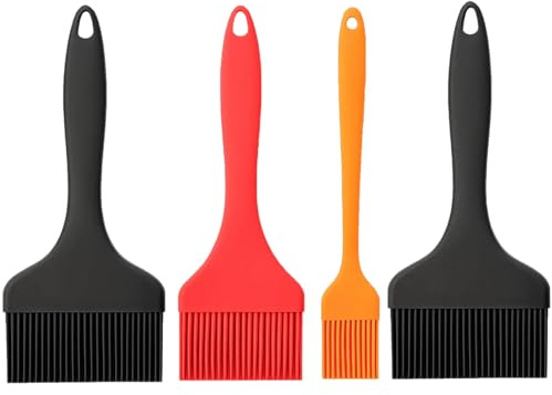 4 Stück backpinsel silikon, backpinsel, silikonpinsel, silikonpinsel küche, küchenpinsel, für Kochen, BBQ Grillen