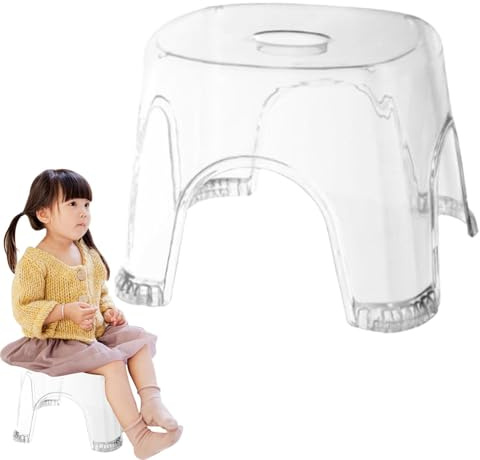 Duschbank Transparent Hocker Transparent Wasserdicht Rutschfest Badhocker Sitz Eckbank für Nachttische Badezimmer Kleine Duschräume Hocker
