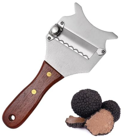 ZORVYN 1 Pezzo Affetta Tartufo, Affettatrice Professionale, Regolabile, Grattugia Formaggio e Nero, Verdure e Zucchine, Multifunzione (8 x 19,5 cm)