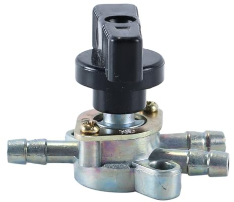 Gutol Robinet d'essence 3 voies pour réservoir de carburant 650331, compatible avec de nombreux moteurs 4 temps, quads chinois et karts 50cc, 70cc, 90cc, 100cc, 110cc et 125cc.