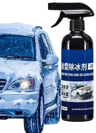 Ranley Windshield Ice Melt, líquido anticongelante de 420 ml para disolver rápidamente la nieve, derrite el hielo para parabrisas | para cristales congelados exteriores invierno y congelador