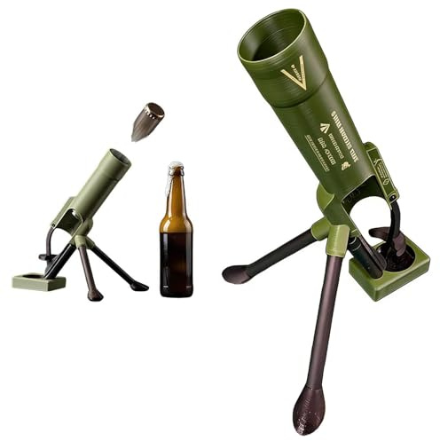 Bier Mörser, Beer Bottle Mortar Automatischer FlaschenöFfner, Lustiger MöRser-FlaschenöFfner Zum DrüCken, FreihäNdiger BieröFfner Zum HerunterdrüCken Mit Verschlusswerfer FüR MäNner, Papa (#02)